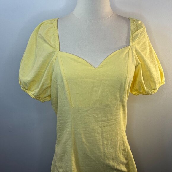 Vera Moda Women's Mellow Yellow Hart SS Mini Dress - NWT $65 - Picture 2 of 6